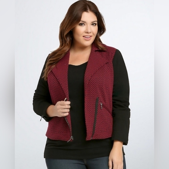 torrid checkered print moto jacket size 3X - Picture 1 of 11